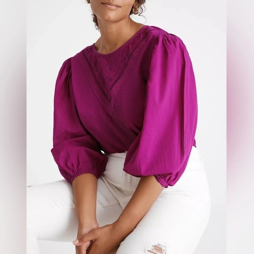 Farm Rio Anthropologie Kelsie Blouse Size XS